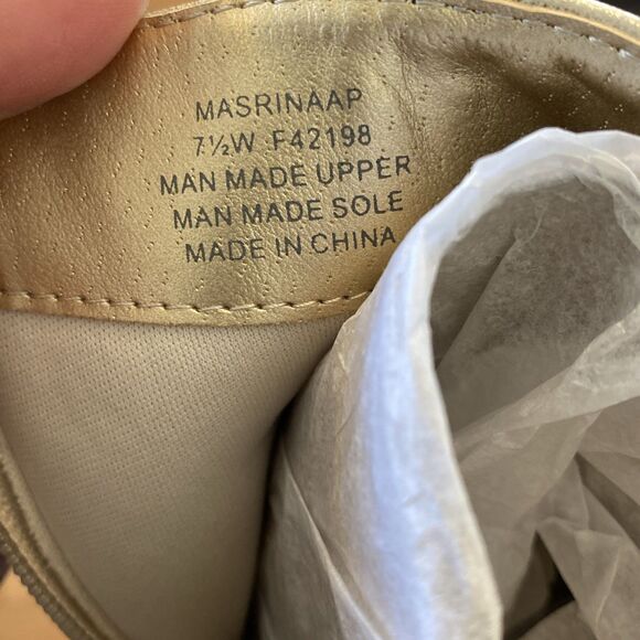 Style & Co Masrinaa Block-Heel Ankle Bootie Distressed Gold Size 7.5W NIB - Picture 12 of 13